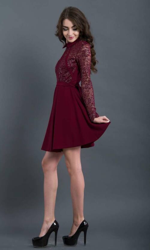 Коктейльне плаття 7250e Бордо