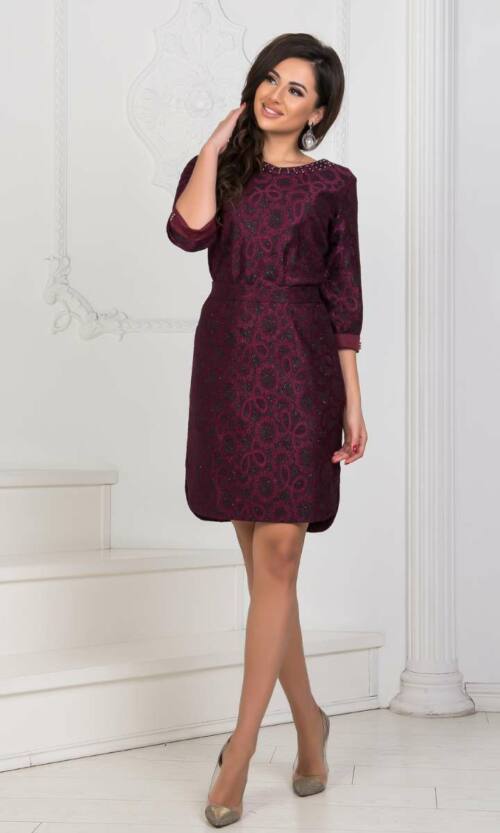 Коктейльне плаття 8190e Бордо