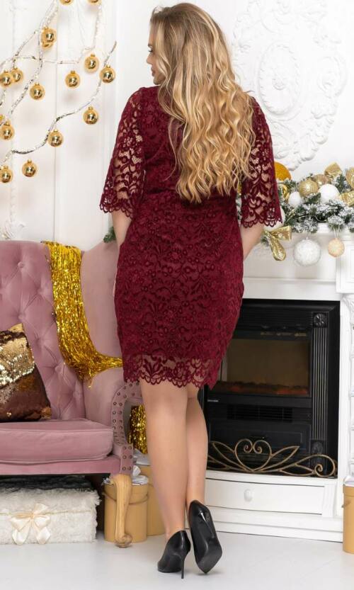 Коктейльне плаття 9240e Бордо