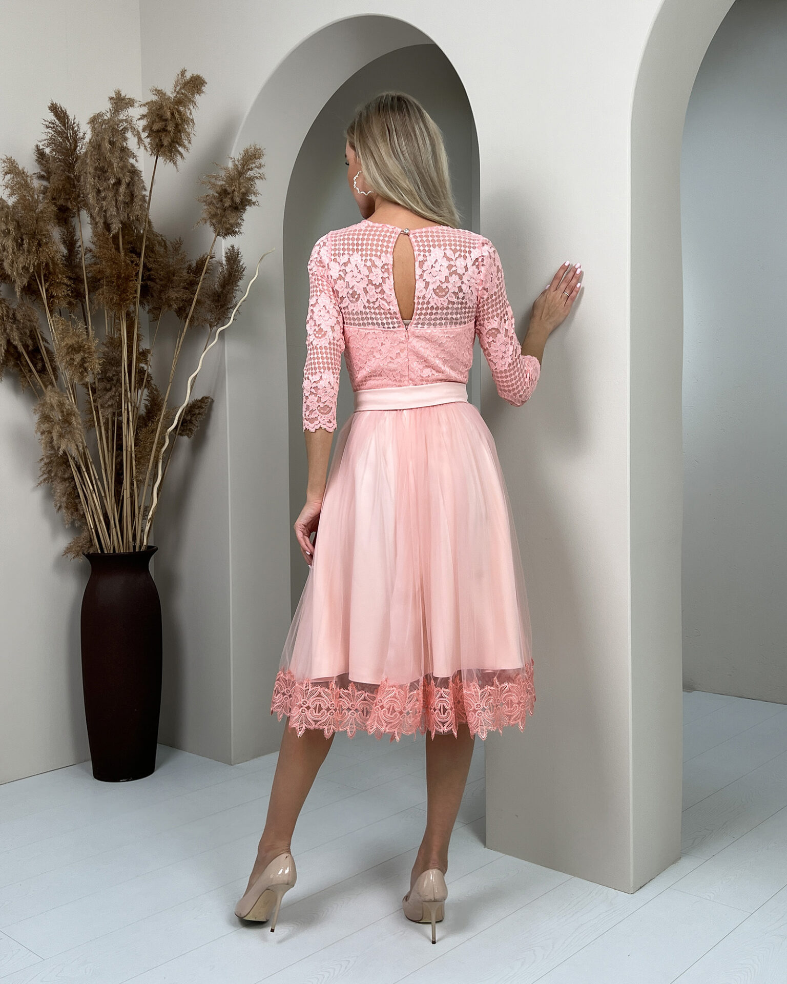 Коктейльне плаття 20194 Рожевий