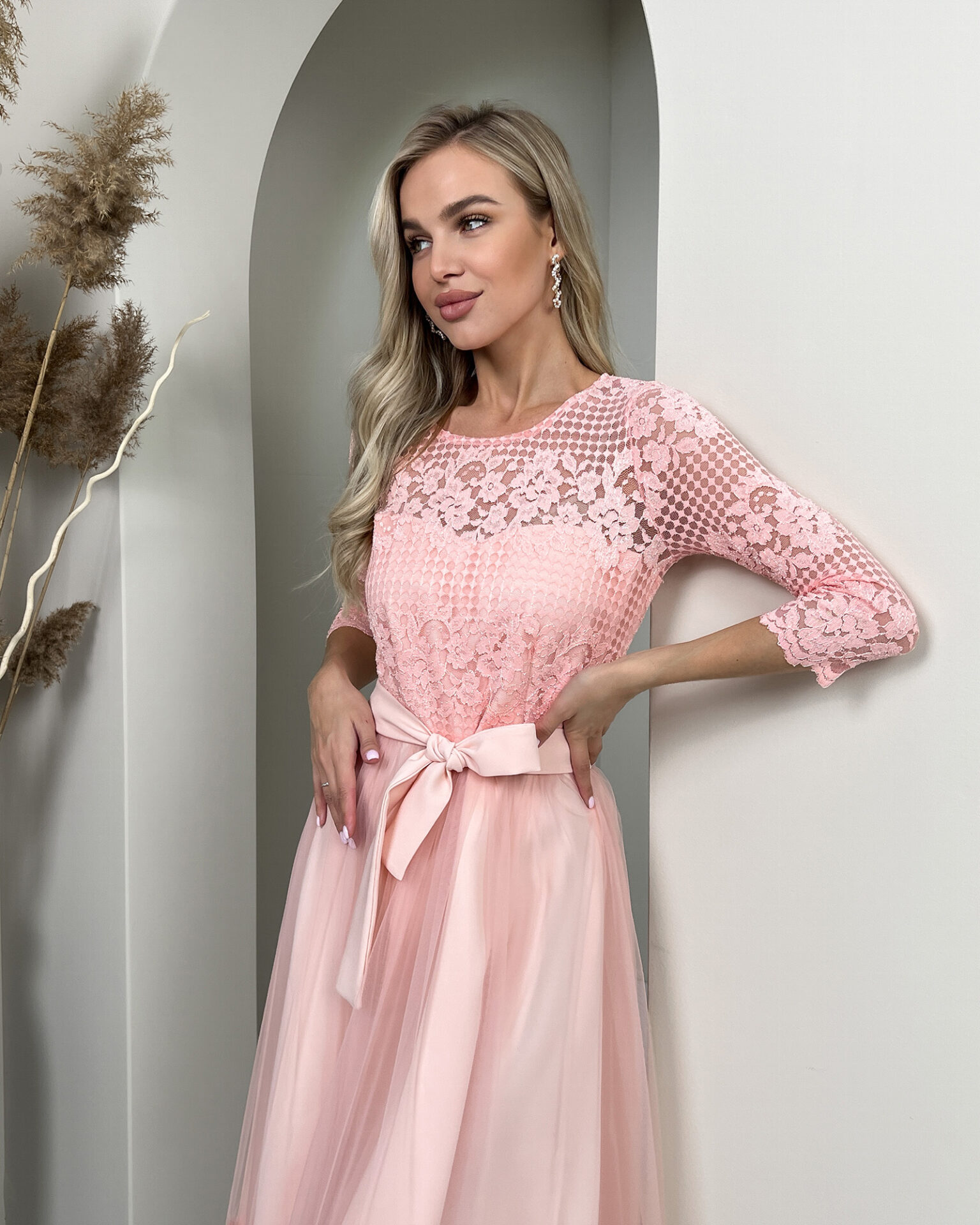 Коктейльне плаття 20194 Рожевий