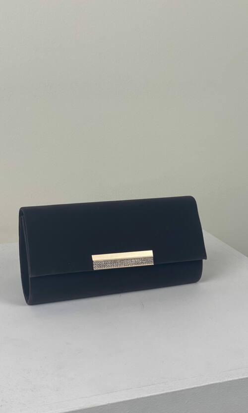 Замшевий Клатч Кришталева Заскочка JQ103046-1 Сірий