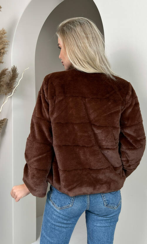 Елегантна Еко Шубка "Мороз" 20200 Шоколадна