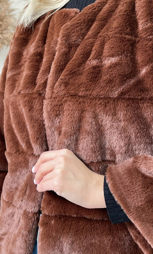 Елегантна Еко Шубка "Мороз" 20200 Шоколадна