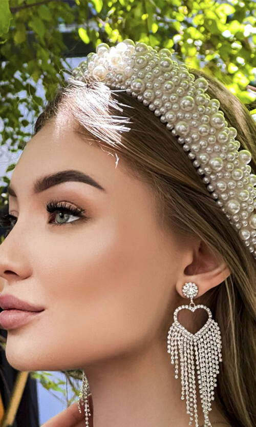 Обруч "Перламутровая Жемчужина Чудесность" 23522 Серебристый