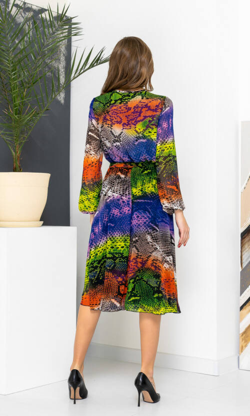 Повсякденна Сукня Шифон Принт 22015 Фіолетова