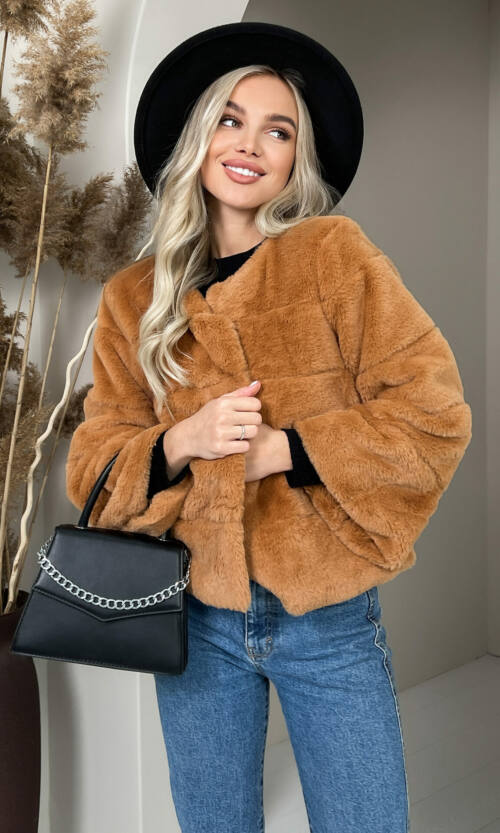 Елегантна Еко Шубка "Мороз" 20200 Пісочна