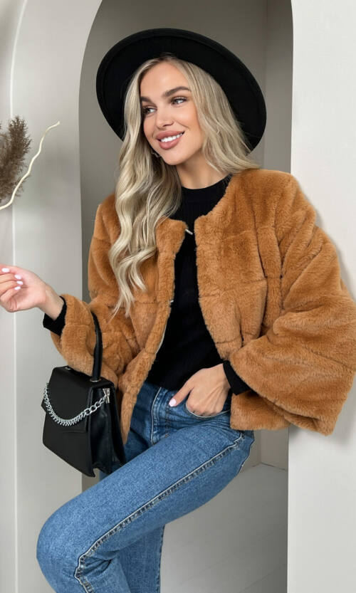 Елегантна Еко Шубка "Мороз" 20200 Пісочна