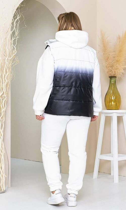Спортивний Костюм Трійка Жилетка 21126 Білий