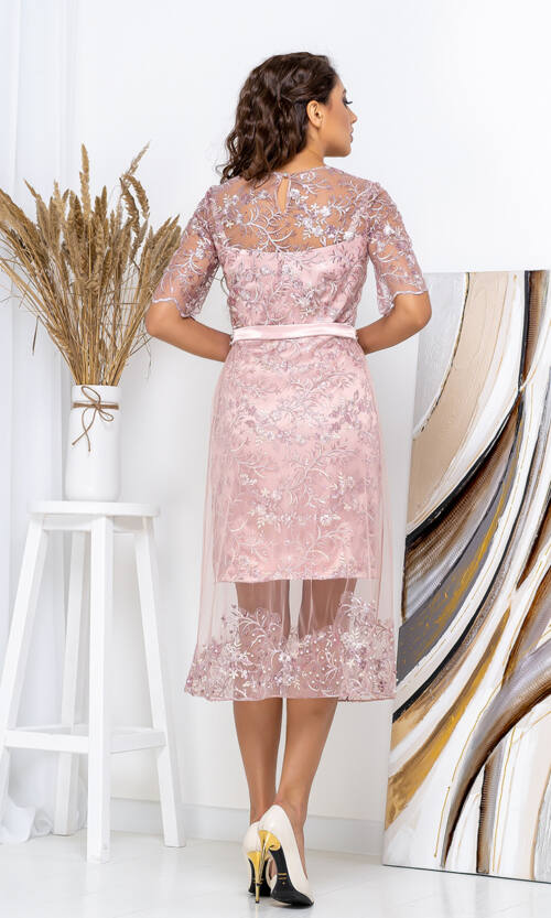 Коктейльна сукня Сітка Вишивка 20140 Фрезова