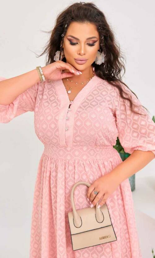 Коктейльна Сукня "Elegant Charm" 22024 Рожева