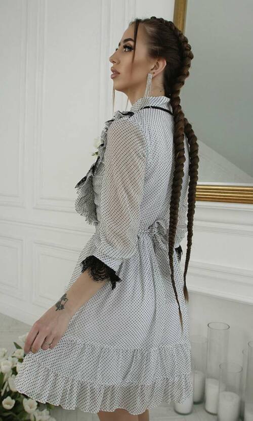 Шифонова Сукня Baby Doll 21034 Біла