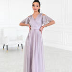 Вечірня сукня Перлинний Шифон 23012 Лавандова