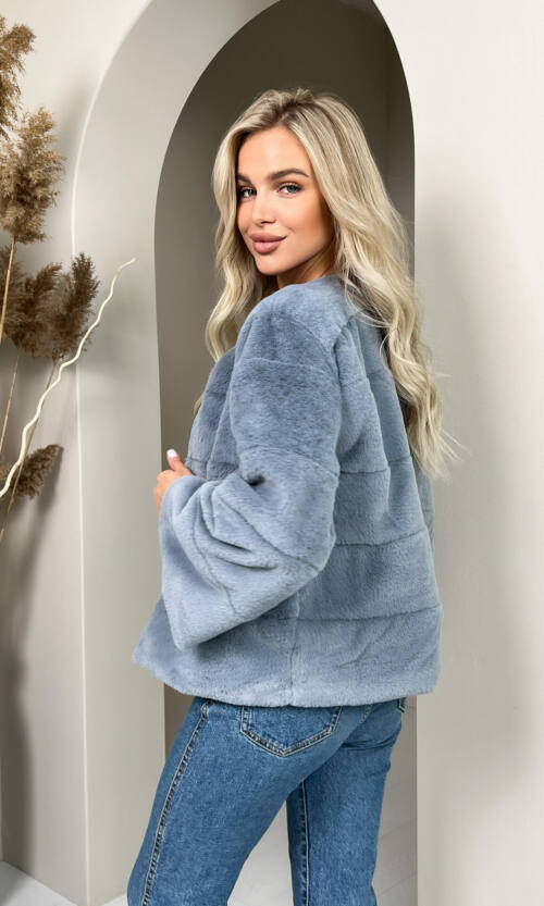 Элегантная Эко Шубка "Мороз" 20200 Серая