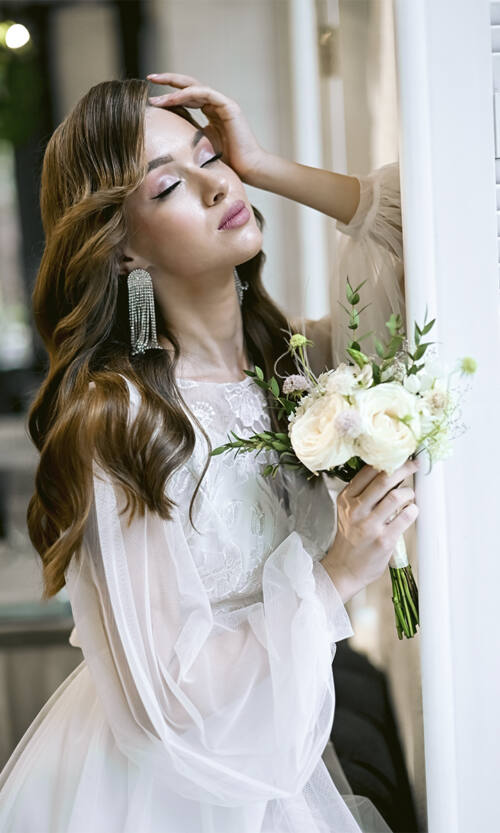 Коктейльна Сукня На Розпис 23046 Молочна