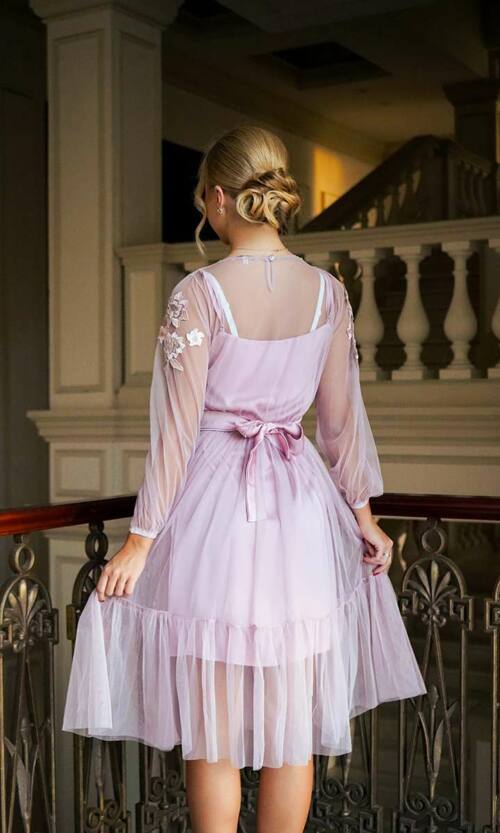 Коктейльна Сукня Ліф Вишивка 22050 Фрезова