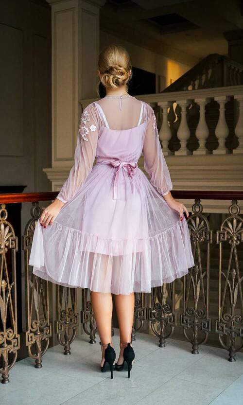 Коктейльна Сукня Ліф Вишивка 22050 Фрезова