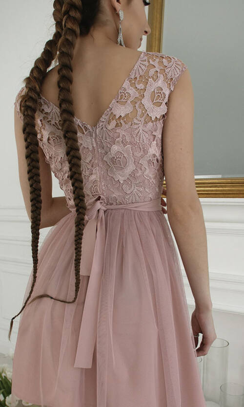 Коктейльна Сукня "Mystical Fog" 22043 Рожева