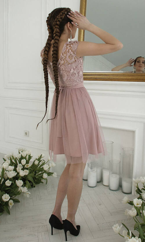 Коктейльна Сукня "Mystical Fog" 22043 Рожева