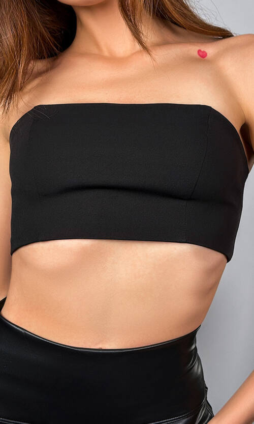 Топ Elegant Sleek Crop 22058 Чорний