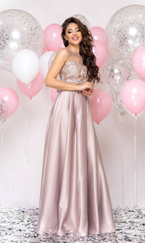 Вечірня сукня Атлас Гліттер 20018 Фрезова