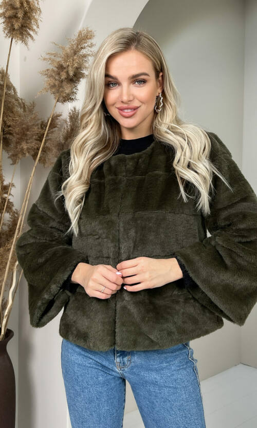 Елегантна Еко Шубка "Мороз" 20200 Хакі