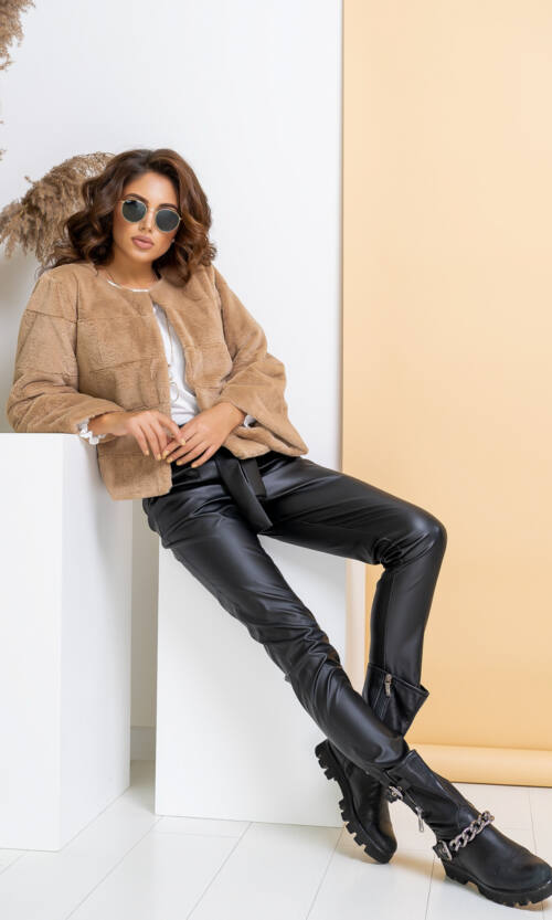 Елегантна Еко Шубка "Мороз" 20200 Бежева