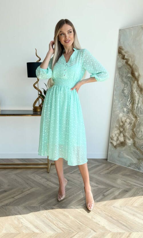 Коктейльна Сукня "Elegant Charm" 22024 М'ятна