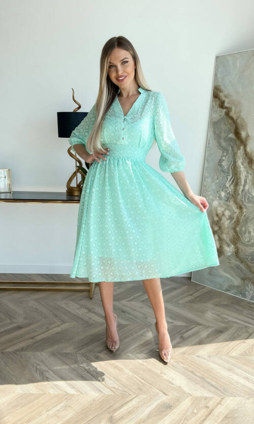 Коктейльна Сукня "Elegant Charm" 22024 М'ятна