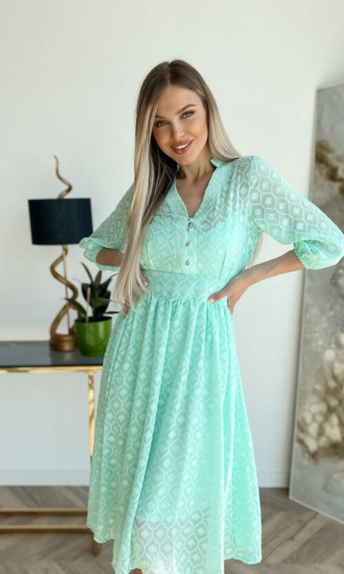 Коктейльна Сукня "Elegant Charm" 22024 М'ятна