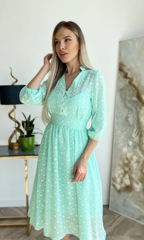 Коктейльна Сукня "Elegant Charm" 22024 М'ятна