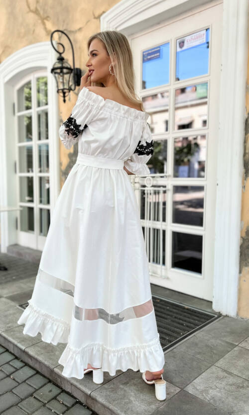 Коктейльна Сукня Коттон Асиметрія 20149 Молочна