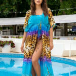 Купальник Парео Vibrant Beachwear 21078 Блакитний