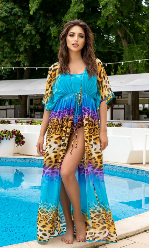 Купальник Парео Vibrant Beachwear 21078 Блакитний