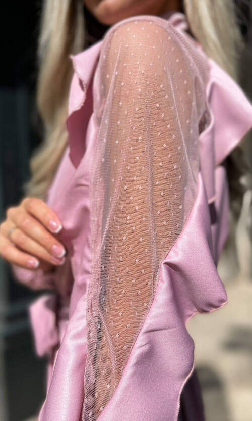 Коктейльна Сукня Атлас Шовк 22075 Фрезова