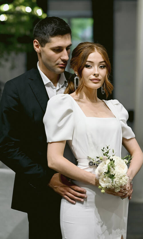 Коктейльна Сукня Костюмний Кріп 23042 Молочна