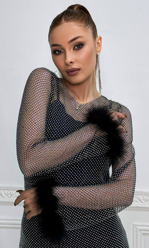 Довгі сережки біжутерія стрази 23532 Сріблясті