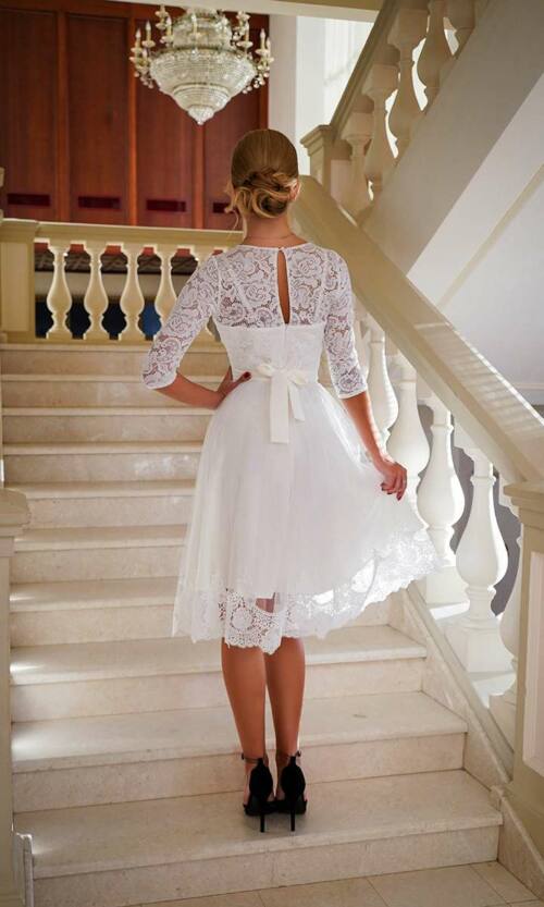 Коктейльна сукня сітка мереживо 24002 Молочна