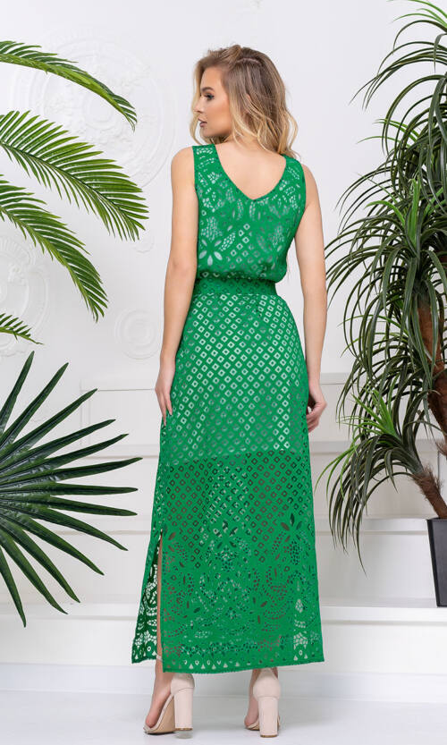 Літня Сукня Льон Органза 20091 Зелена