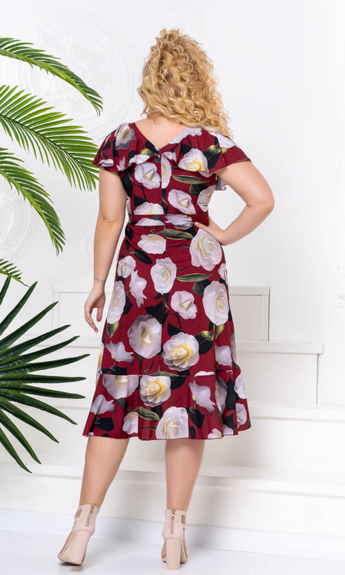 Літня Сукня Запах Софт 20093 Бордова