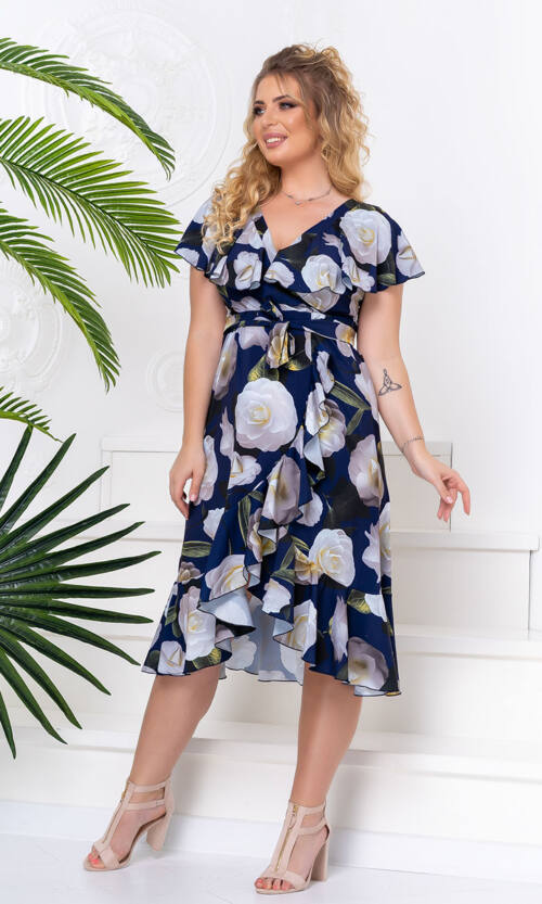 Літня Сукня Запах Софт 20093 Синя