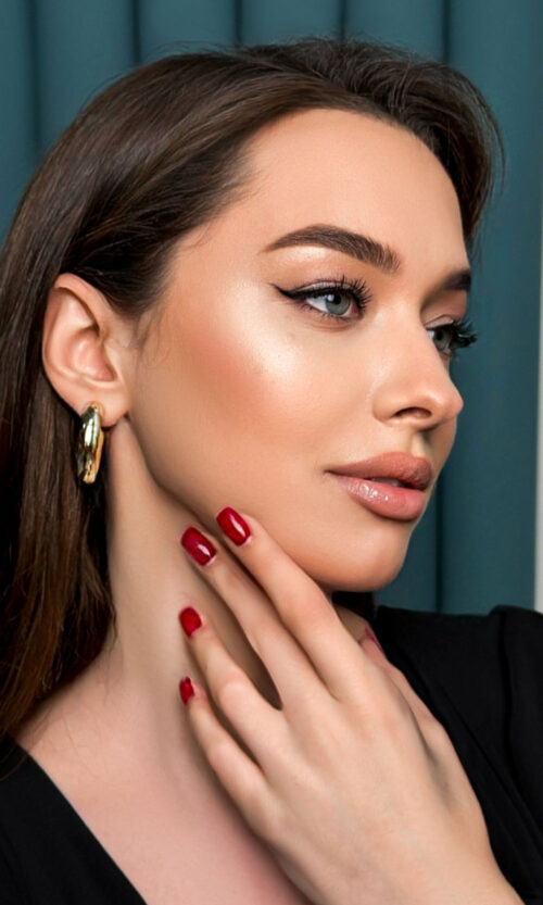 Золотые серьги-кольца Стиль Дутого Золота