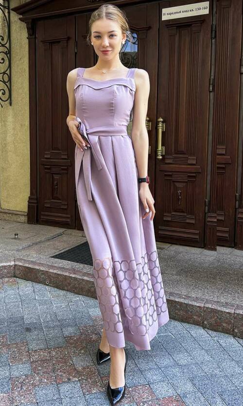 Літня Сукня Льон Органза 9089 Фрезова