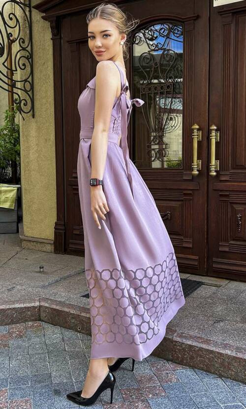 Літня Сукня Льон Органза 9089 Фрезова