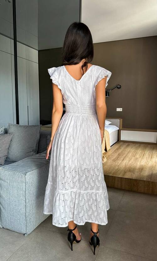 Літня Сукня Батист Вишивка 23037 Біла