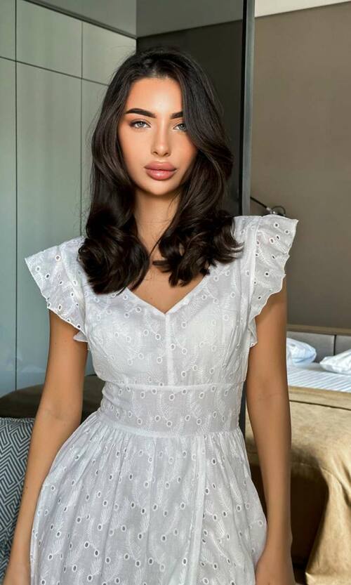 Літня Сукня Батист Вишивка 23037 Біла