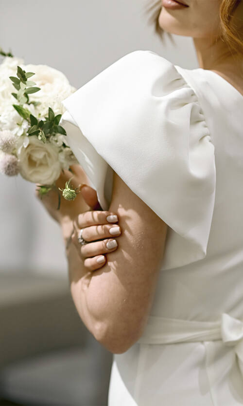 Коктейльна Стильна Сукня Міді 23005 Молочна