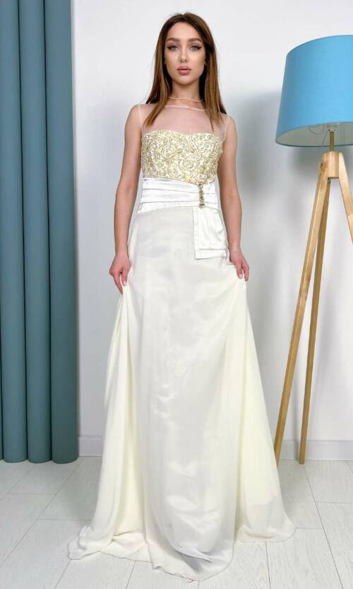 Повсякденне плаття 5038e Молочний