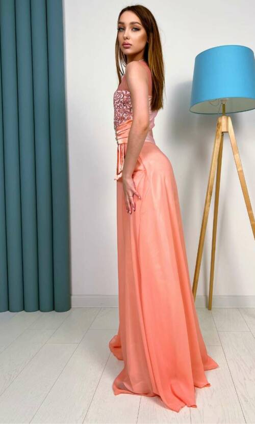 Повсякденне плаття 5038e Персиковий