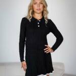 Костюм Зі Спідницею В’язаний 24502 Чорний